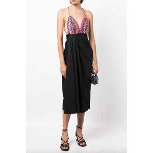 Mara Hoffman Jutta Braided Midi Gathered Dress Multi Womens Size 00